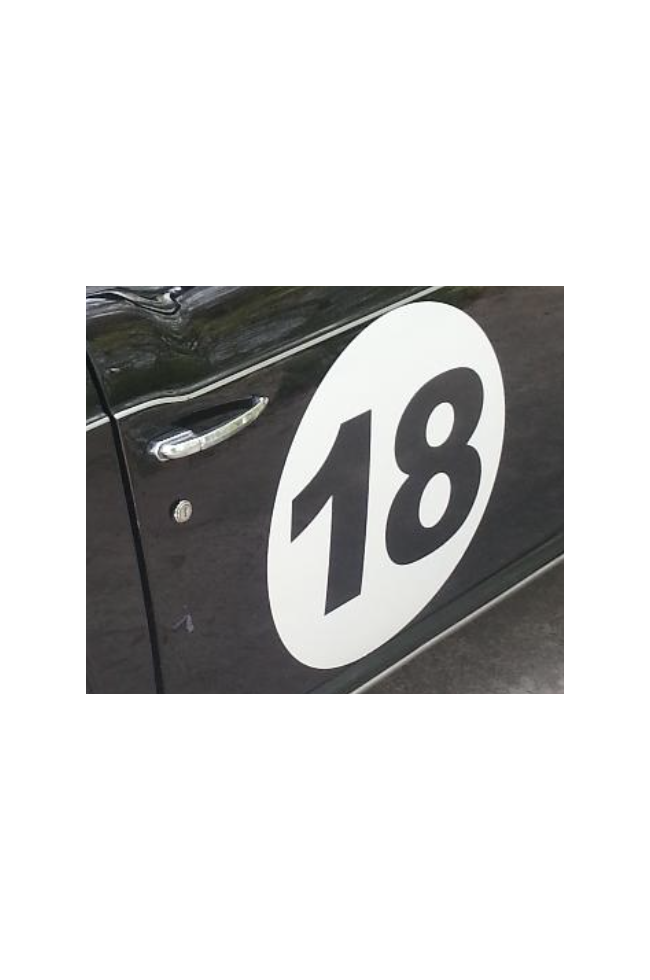 NUMÉRO DE COURSE ROND AUTOMOBILE personnalisable | 150 Cover